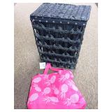 Woven Black Storage Hamper and Tote