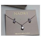 Nadri Necklace with Cubic Zirconia and Precious Metal Plating