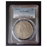 1879-O MORGAN SILVER DOLLAR, PCGS XF45