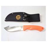 Rough Ryder Gut Hook Fixed Blade Knife with Nylon Sheath