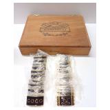 Cigar Box Filled with Embellishments Labeled CC and Coco - Please come to inspection to verify authenticity for yourself.