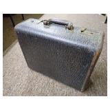 Antique Hard-Sided Suitcase with Monogram A.W.