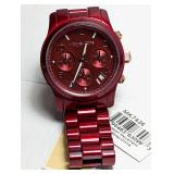 Michael Kors MK7436 Red Chronograph Wristwatch