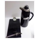 Corning Designs Thermal Carafe and Marble Serving Board with Spreader