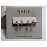 Nadri Two-Pair Earring Set with Precious Metal Plating