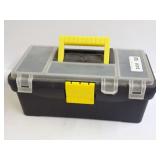 Plastic Tool Box with Assorted Hardware and Supplies