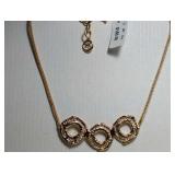 Alexandra Koumbis Gold Tone Organa Collar Necklace