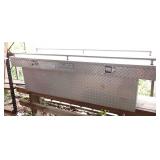Aluminum Diamond Plate Truck Bed Tool Box with Top Rail- No Keys