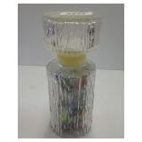 Textured Glass Decanter with Assorted Vintage Marbles