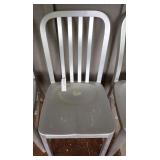 Aluminum Slat-Back Side Chair