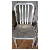Aluminum Slat-Back Side Chair
