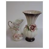 Vintage Floral Vases including Capodimonte
