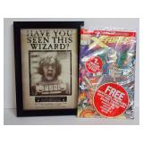 Harry Potter Have You Seen This Wizard Framed Wall Art and X-Force Issue 1 Comic Book