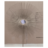 VINTAGE GOLD TONE METAL SUNBURST DECORATIVE ACCENT