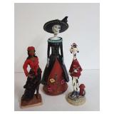 Collection of Three Decorative Resin Figurines