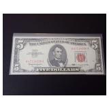 SERIES 1963 RED SEAL $5 BANKNOTE