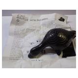 Dona Rosa Black Pottery Bird Figurine with Informational Pamphlet
