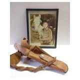 Tex Ritter Signed Photograph and Bianchi X-2100 Phantom .44 ShoulderHolster