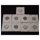 (9) 1953-1964 CANADIAN DIMES