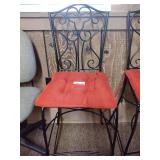 Black Metal Bar Stool - See photos for seat height.