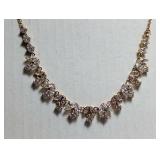 Nadri Midsommer Cubic Zirconia Tulip Collar Necklace 18K Gold Plated
