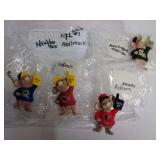 Collection of Four NFL Team Mouse Hallmark Ornaments