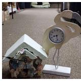 Decorative Flamingo and Floral House Table Clocks