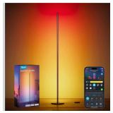 New- Govee Smart RGBIC Black Floor Lamp Basic, 1000lm LED Corner Lamp. Modern Floor Lamp with Music Sync and 16 Million DIY Colors