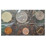 1962 U.S. Uncirculated Mint Set. Includes Silver Franklin Half Dollar, Silver Quarter, &  Silver Dime. In Original Envelope
