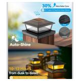 4x4 Solar Post Cap Lights Outdoor with 3 Lighting Modes, 12 Pack LED Post Light Solar Powered Waterproof, Fence Deck Lights for 4Ã—4/3.5Ã—3.5 Wood/Vinyl Posts