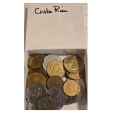Assortment of Costa Rican  Coins. Has Been Sorted but Not Researched.