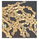 24 Vintage Gold Tone Bowling Award Lapel Clips/Pins