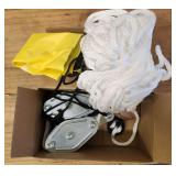 Block and Tackle Pulley System for Lifting Objects - SoB 4000LB Breaking Strength with 65 Feet of 3/8" Heavy Duty Rope - 7:1 Lifting Power