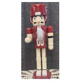 Vintage Oklahoma Sooner Wooden Nutcracker. Missing His Stick.