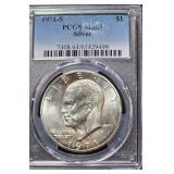 1971-S  PCGS MS64 U.S. Eisenhower Silver Dollar .40%Ag