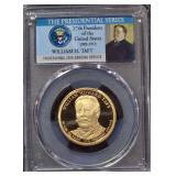 2013-S PCGS PR69DCAM Gold Plated U.S. $1 Presidential Series Coin - William Taft