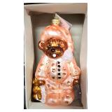 Vintage 1995 Christopher Radko "Bearly Awake"  "Pediatric Cancer Awareness"