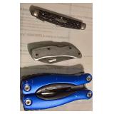 Lot of 3 Pocket Knives/ Multi-Tools
