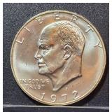1972 -S  U.S. Silver Eisenhower Dollar .40%Ag
