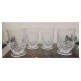 4 - Godinger Dublin Crystal Footed Coffee Mugs.