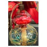 Waterford Holiday Heirlooms Red and Teal Pineapple-Cut Onion