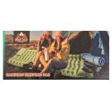 Fun Pack Inflatable Camping Sleeping Pad With Pillow; Has Built In Foot Pump