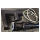 New- Black Filtered Bathroom Waterfall Sink Faucet With Pop Up Drain