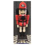 University of Ga.(TM) Wooden Nutcracker With Ga. on Helmet.