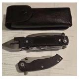 Lot of 2; Pocket Knife and Multitool With Case