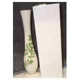 Vintage Lenox Holiday Bud Vase Crafted From Ivory Porcelain. In Original Box