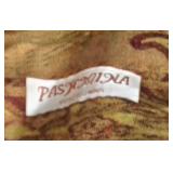 Vintage Pashmina and Silk Blend Scarf Featuring a Rich Paisley Pattern and a Classic White Woven Brand Tag