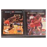 2 Skybox Michael Jordan/Magic Johnson Baketball Cards