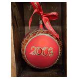 Vintage 2003 Waterford Holiday Heirloom This is a Waterford 2003 Red Glass Christmas ball
