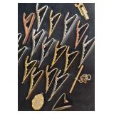 18 Pcs. Of Vintage Gold and Silver Tone Tie BARS, Clips, and/or Pins